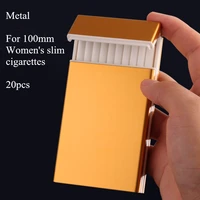 high quality ultra thin cigarette case slim metal cigarette box aluminum cigarette holder for womens slim cigarettes