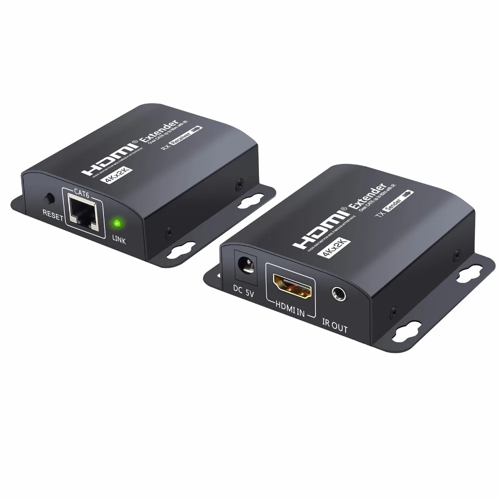 Neoteck 60 м HDMI удлинитель 4 к x 2 к 3D HDMI Ретранслятор с ИК-пультом дистанционного управления 1080P через один RJ45 Cat6/7 кабель Поддержка 5.1CH 7.1CH
