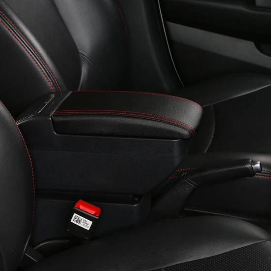 F Style Black Red Для Chevrolet Cruze/Holden Cruze 2009- подлокотник коробка двойной слой большое пространство центральный магазин содержимое коробка с пепельницей USB Chargin - Название цвета: F Style Black Red