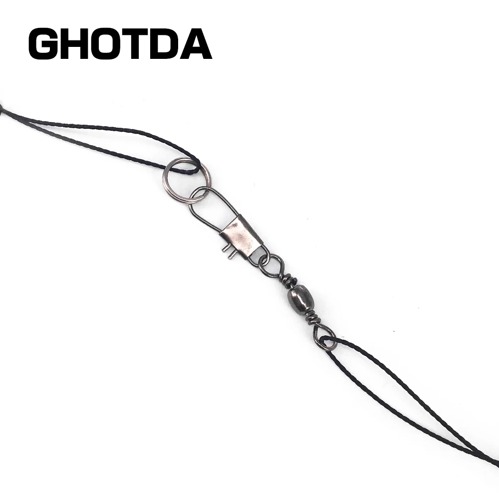GHOTDA высокоуглеродистой Сталь крючки с 5 небольшой крюк установок поворотный рыболовные снасти приманки песка приманки крючок со шнурком