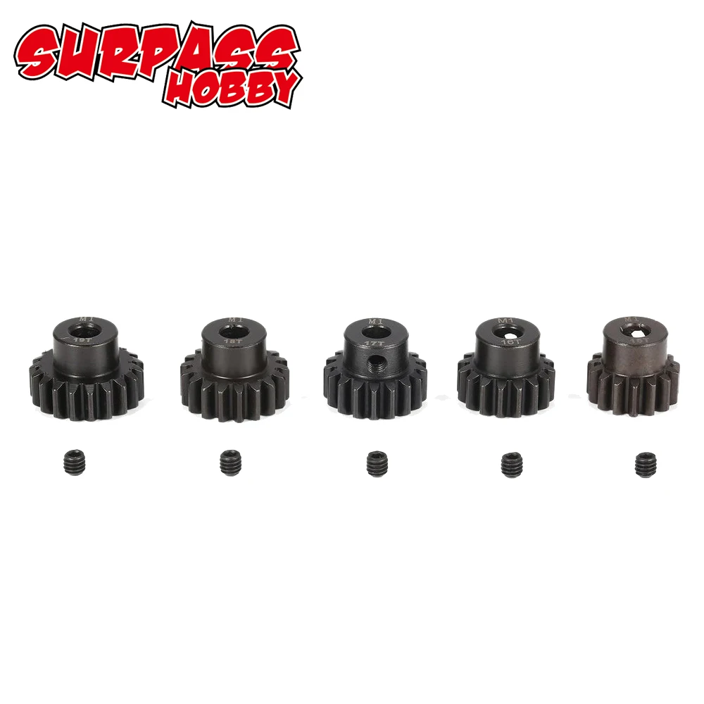 SURPASS HOBBY 5 шт. M1 5 мм 11 T-15 T/15 T-19 T/18 T-22 T/металлическая Шестерня мотор-редуктор Набор для 1/8 RC автомобиль грузовик щеточный бесщеточный мотор