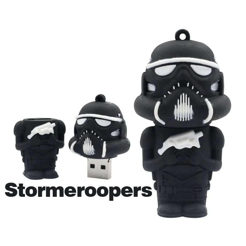 USB флеш накопитель Darth Maul черный/белый Вейдер R2D2 Robot Boba Yoda u диск флешка Creativo карта