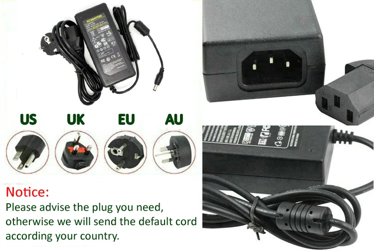 AC110-240V к DC 12V 2A/3A/4A/5A/6A/7A/8A блок питания адаптер трансформатора для светодиодной