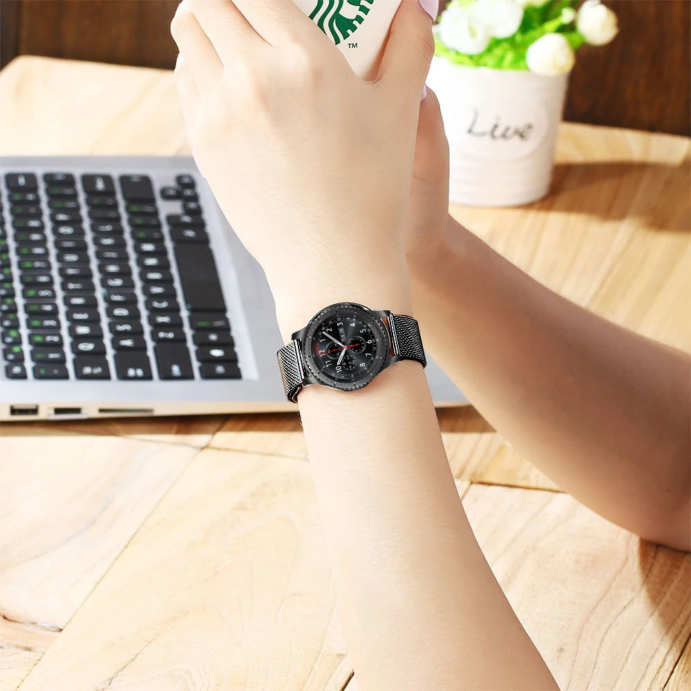 20 мм 22 Миланский ремешок для Samsung Galaxy Watch Active 2 3 Gear S2 часов S3 42 46 мм|Ремешки часов| |