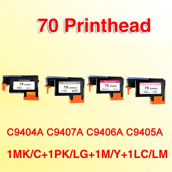 

4x для 70 печатающая головка Designjet Z2100 Z5200 Z3100 Z3200, совместимая с hp 70 Photosmart PRO B9180 C9404A C9407A C9406A C9405A