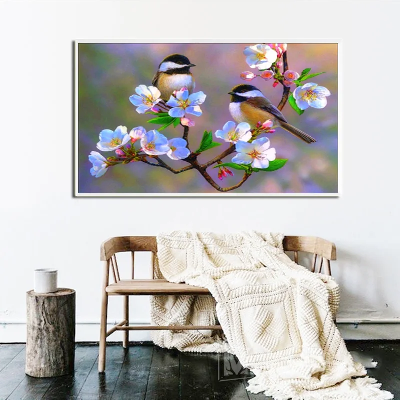 Алмазная 5D Вышивка с изображением Красной птицы вышивка крестиком мозаика в