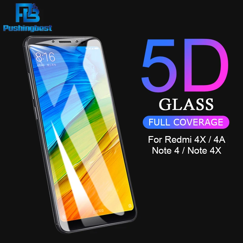 Полное покрытие для Xiaomi Redmi 4A 4X NOTE 4 Защитные пленки экрана закаленное стекло 5D