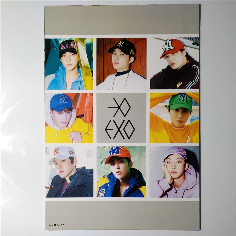 8*(42x29 см) EXO плакаты настенные наклейки подарок KPOP EXO