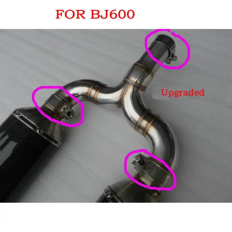 Индивидуальные углерода из нержавеющей стали мотоциклов выхлопных для benelli 600 BJ600