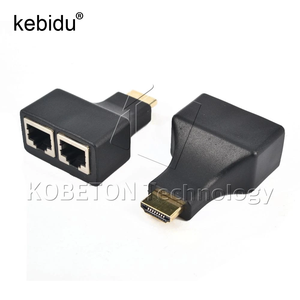 1 пара двойной порт RJ45 сетевой кабель удлинитель от Cat 5e / 6 до 30 метров Full HD 1080P D32