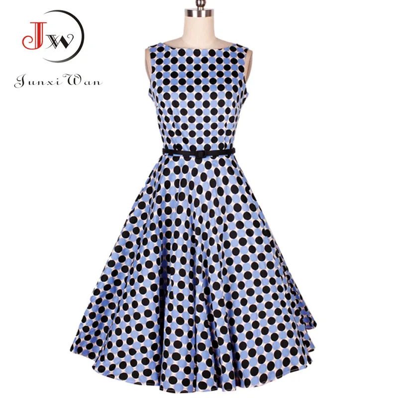 Женское Ретро винтажное платье Одри Хепберн Элегантная туника Vestidos 1950 s 60
