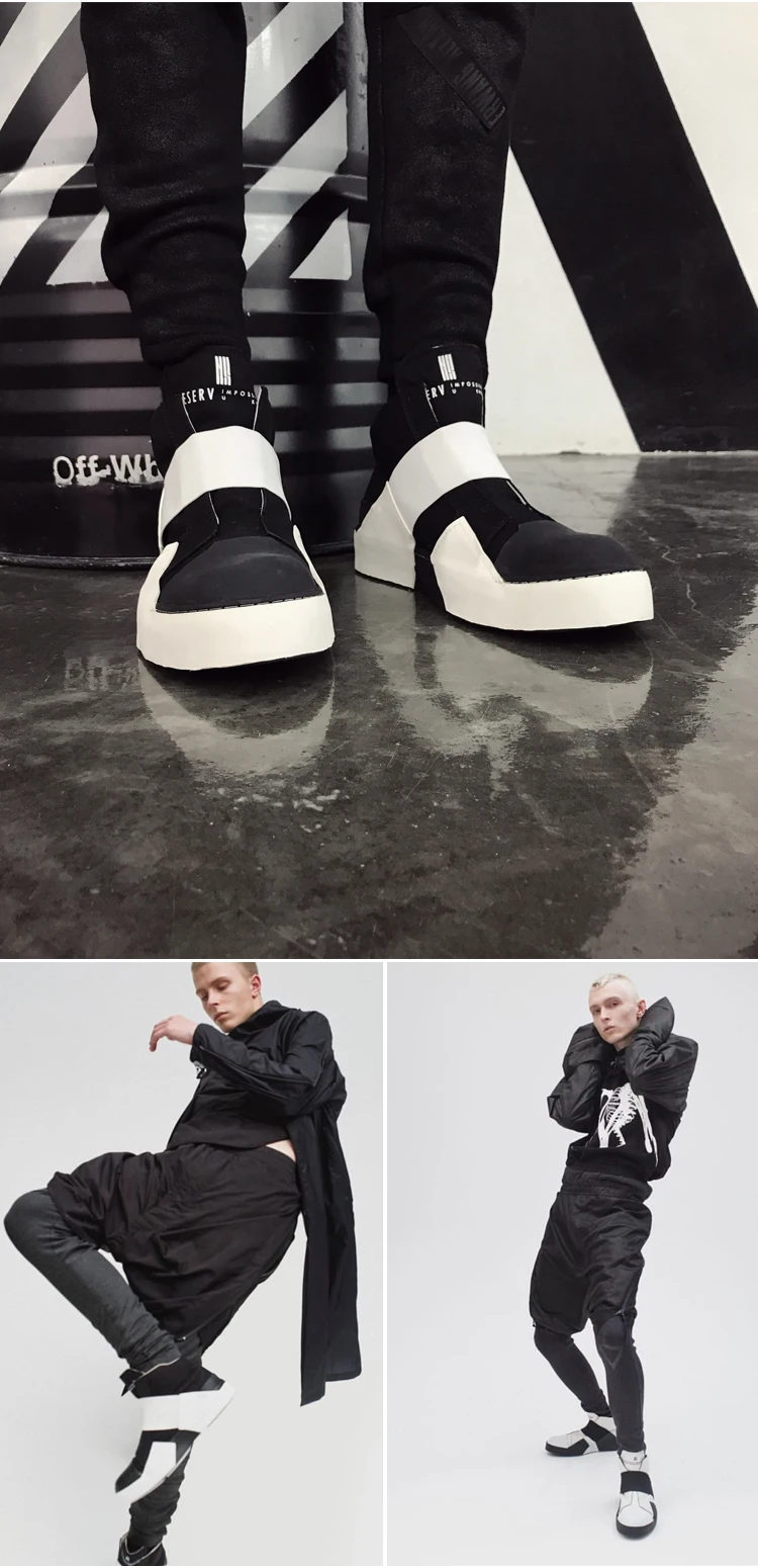 18ss Owen Seak/поступление; мужская повседневная парусиновая обувь; роскошные мужские кроссовки с высоким берцем; ботинки в стиле рок; Брендовая обувь черного цвета на плоской подошве