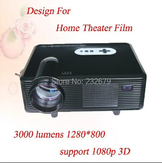 1280 * 800 с высоким разрешением HD видео проектор 2 жк-hdmi и 2usb vga тв-тюнер соединение DVD /