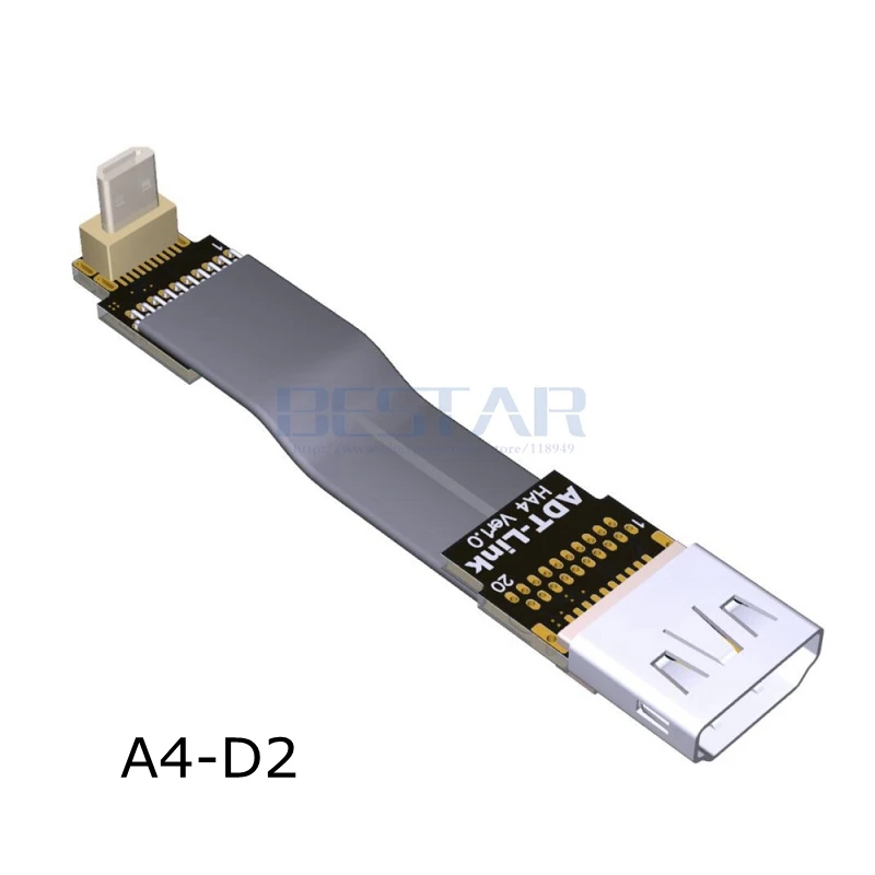 A4-D FPV HDMI 2 0 A мама к Micro Тип D экранированный FPC плоский кабель 4k 60 Гц 5 см-10 м для
