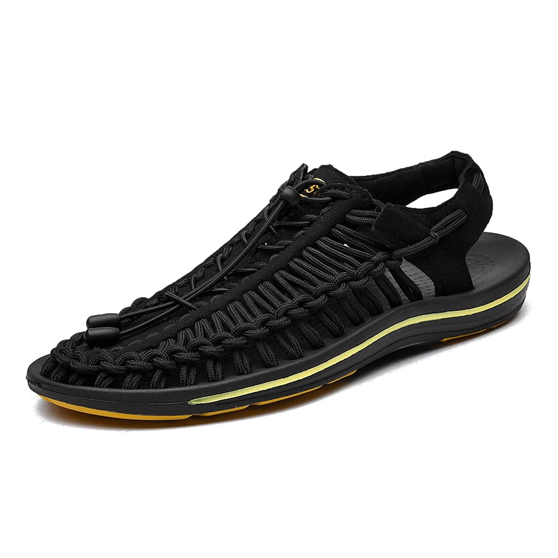 New Casual Men Soft Sandals Comfortable Men Summer Lycra Sandals Men Roman Summer Outside Home Beach Sandals Big Size DA0234