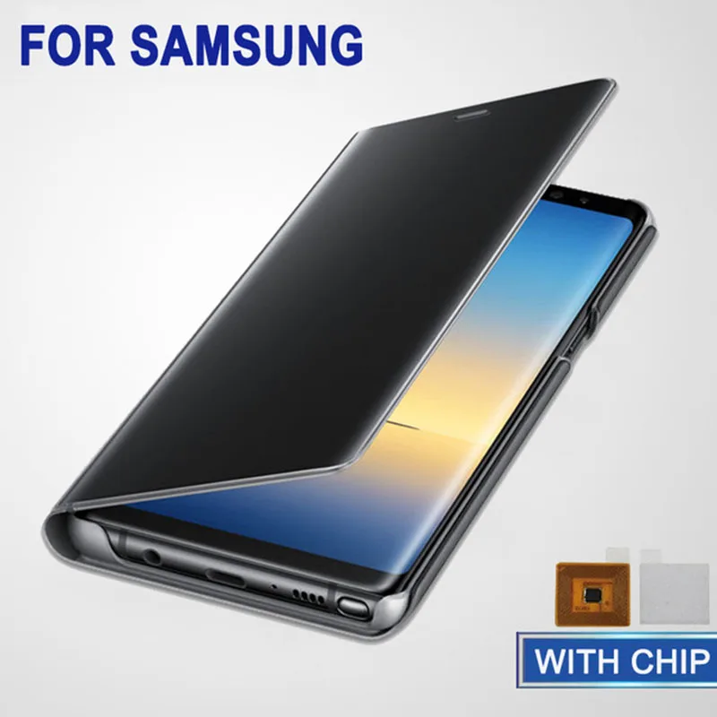 Умный зеркальный чехол для Samsung Galaxy S8 Plus S7 S6 Edge умный Note 8 9 5 S9 с чипом|Бамперы| |