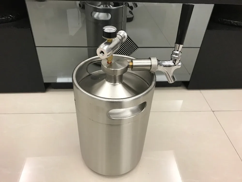 Homebrew 5L мини бочонок 304 нержавеющий пивной Ворчун + копье с краном кран СО2 инжектор