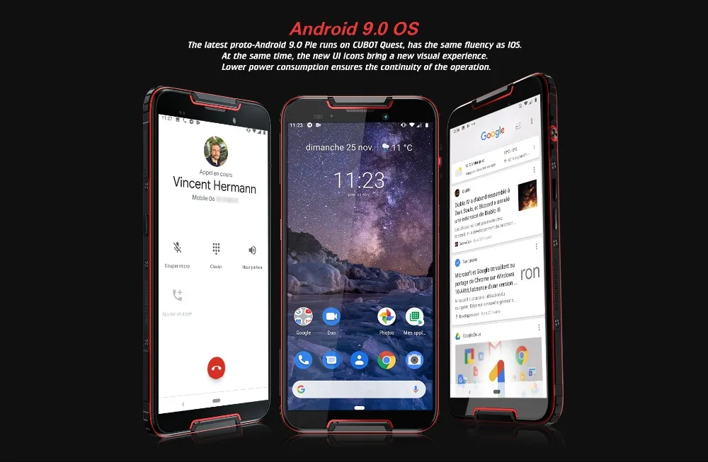Cubot Quest IP68 водонепроницаемый пылезащитный Мобильный телефон MT6762 Octa Core Andriod 9,0 4 Гб ram 64 Гб rom NFC Смартфон 4000 мАч