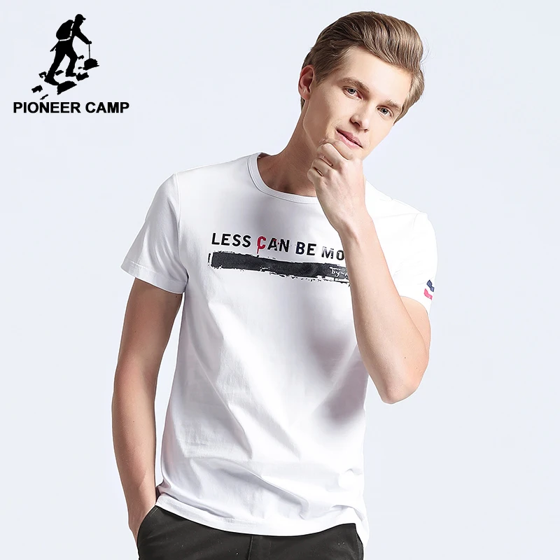 Pioneer Camp новая футболка с коротким рукавом Мужская брендовая одежда модная белая