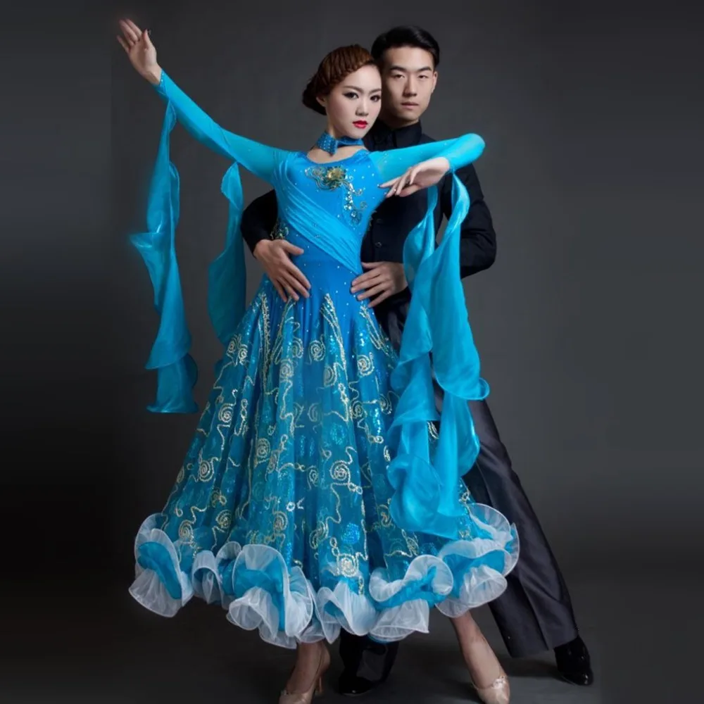 Новинка 2017 Женский высококачественный бутик костюм для бальных танцев платье