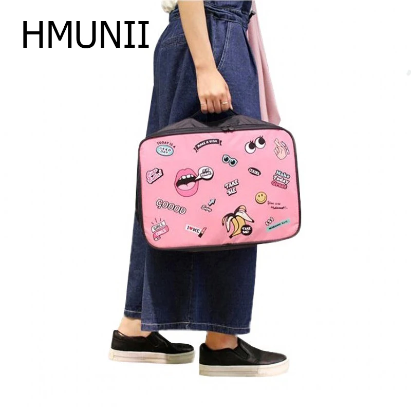 Модный креативный упаковочный кубический чемодан HMUNII женские дорожные сумки