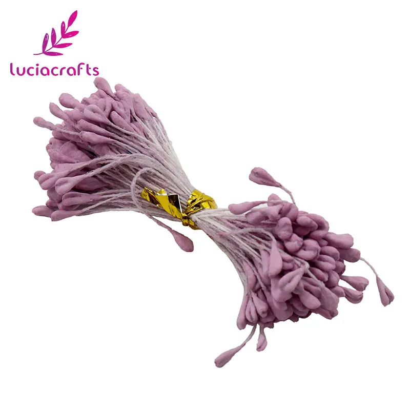 Lucia crafts 900 шт./лот 3 мм Смешанные 9 цветов матовый двойной цветок с головками stamen pistil торт украшения для самодельного изготовления C1203