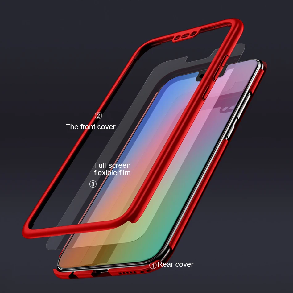 360 Degree Full Cover Case For Huawei P20 Lite Pro P10 P9 Plus Phone P Smart P8 Protection |