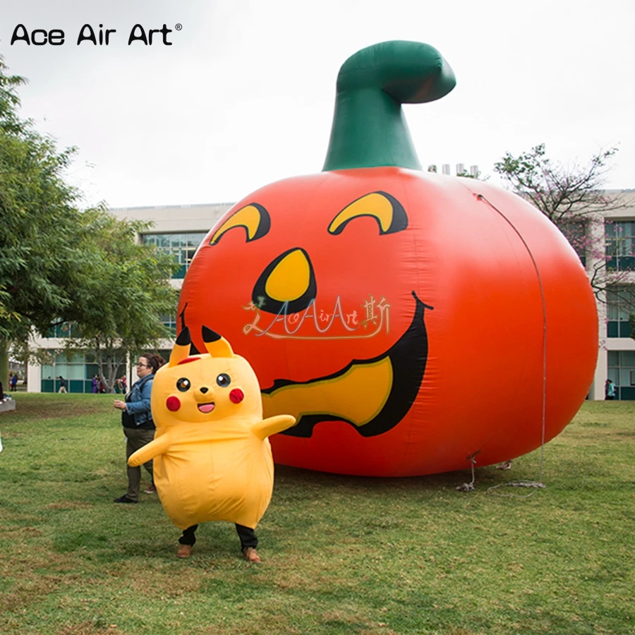 

Oxford material inflatable Halloween Pumpkin Model Giant Cushaw Replica for Lawn Party and Advertising