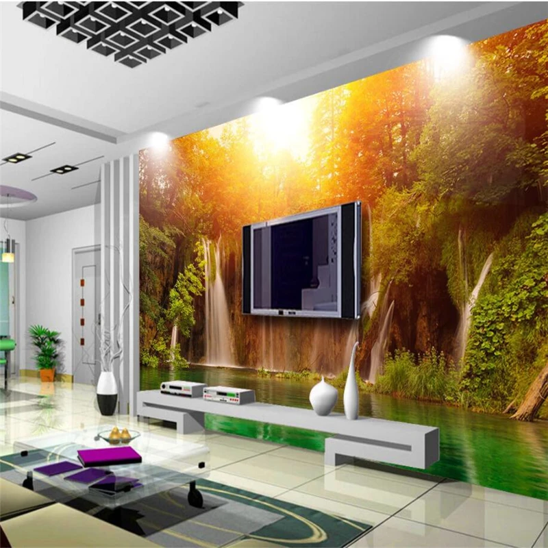 Обои beibehang на заказ красивая мечта водопад фон для телевизора декор гостиной