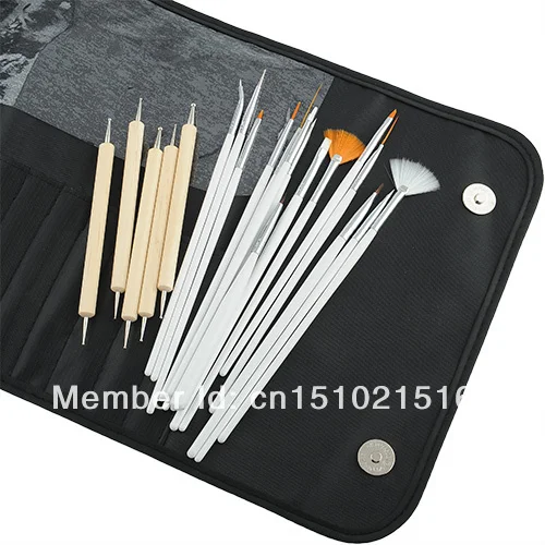 free shipping 20pcs Nail Art Tips Pens Brushes Design Dotting Painting Polish Pen Set Tool Kit | Красота и здоровье