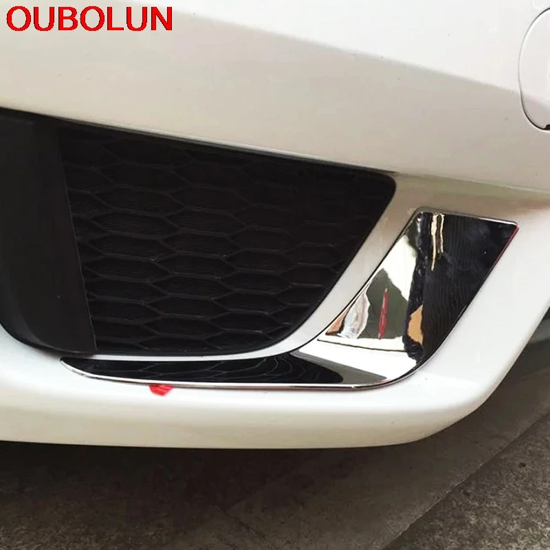 OUBOLUN ABS хром для Honda Fit Jazz 2014 2015 Передняя Нижняя противотуманная фара крышка