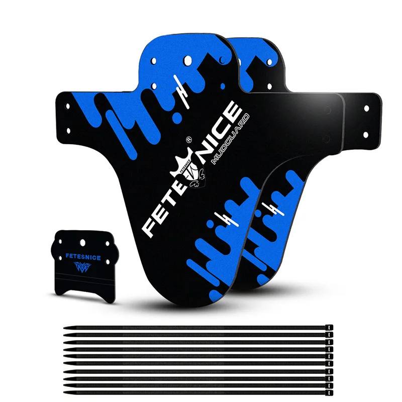 blue FETESNICE Новые MTB шоссейные велосипедные Брызговики велосипедные Крылья передние/задние велосипедные Брызговики для горного велосипеда крылья - Цвет: blue