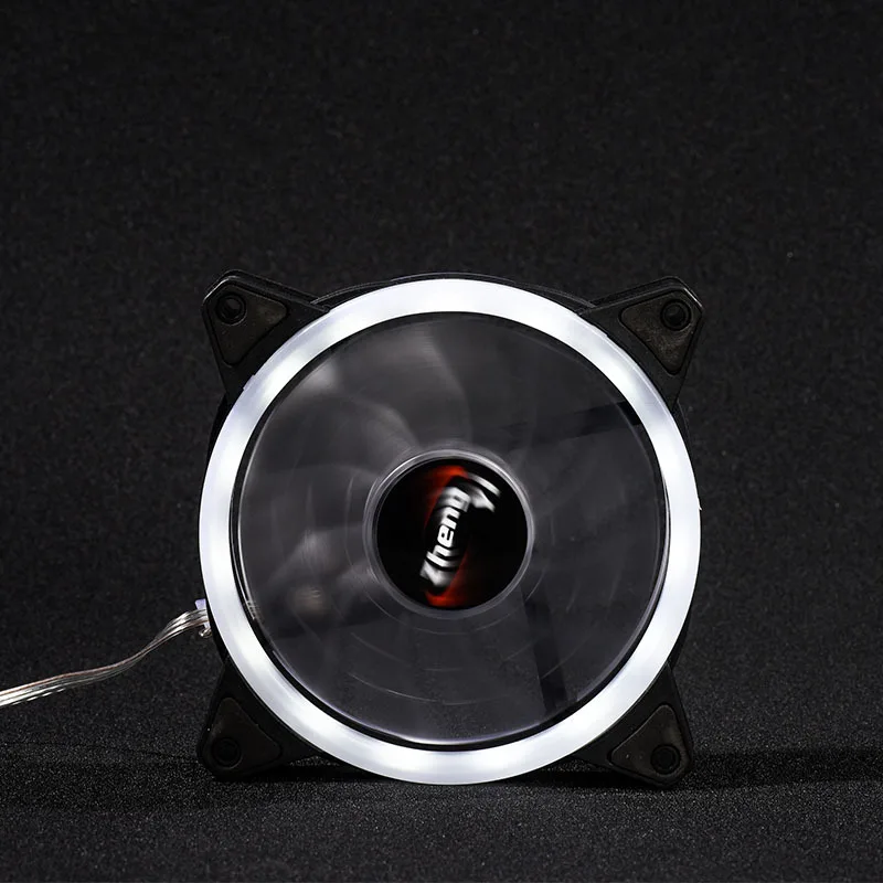 Кулер для ПК 120 мм Ультра тихий светодиодный вентилятор с двойным кольцом