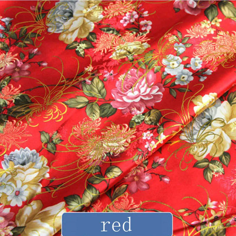 red 1 шт. 50 см* 70 см китайский древний Шелковый Атлас парча Cos одежда костюм платье кимоно ткани - Цвет: red