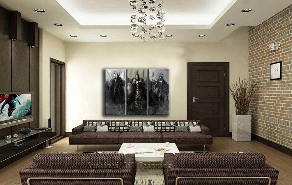 Китайский Старый мастер художник ручная роспись высокое качество поле боя воин