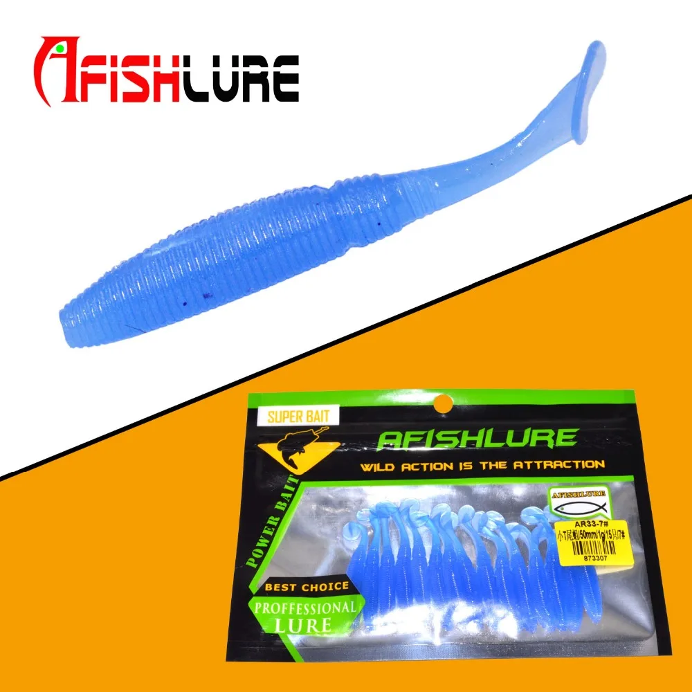 Afishlure мягкая рыболовная приманка 1 г 50 мм 15 шт./лот Мягкая светящаяся в темноте Т