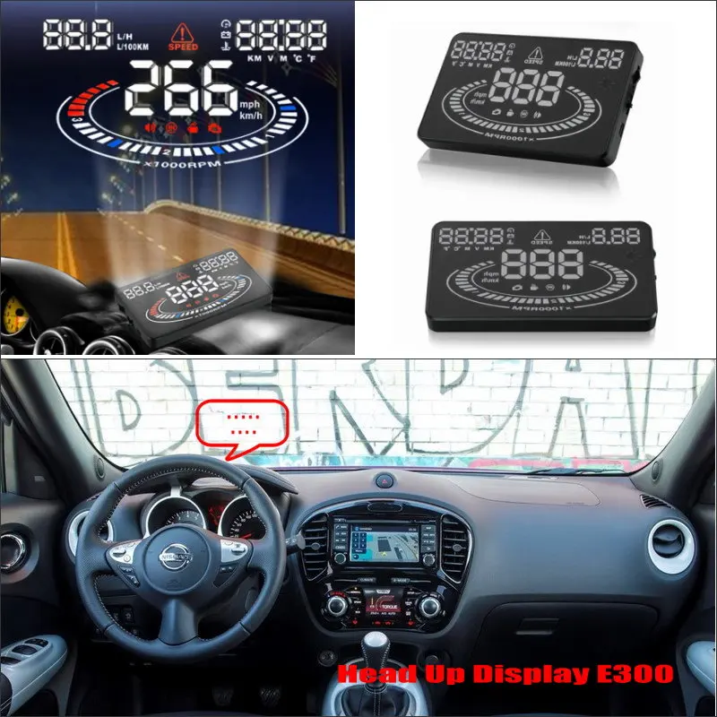 For NISSAN Juke/Murano NV2500/NV350 Auto Accessories HUD Head Up Display Plug & Play Windshield Projector Overspeed Alarm System