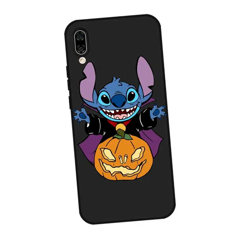 P215 Стич уникальный черный силиконовый чехол для huawei Honor 8C 8X9 10 20i V10 V20 Note10 Max Lite Magic2 |
