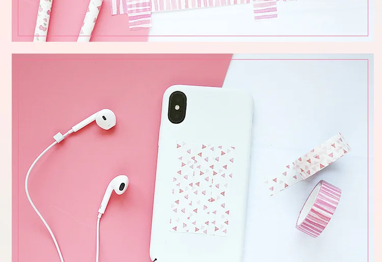 Милая Веселая васи лента Kawaii розовая маскирующая лента декоративная клейкая лента для детей DIY декоративная Скрапбукинг Альбомы для фото