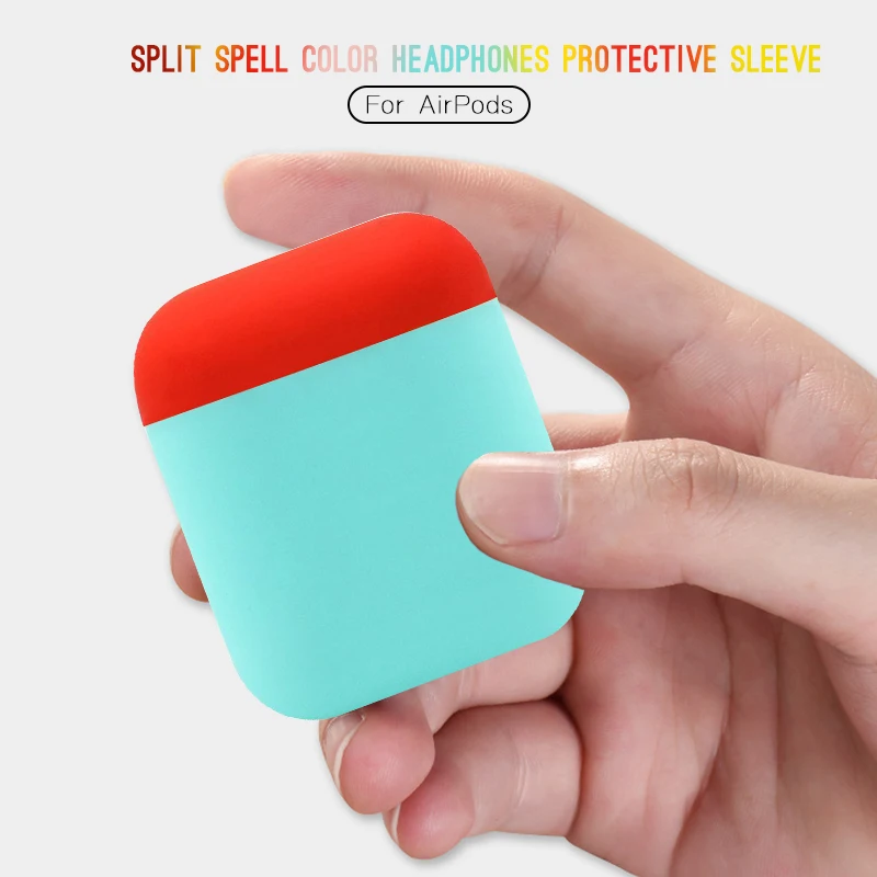 Силиконовый защитный чехол конфетного цвета s для Airpods мягкий ультра тонкий
