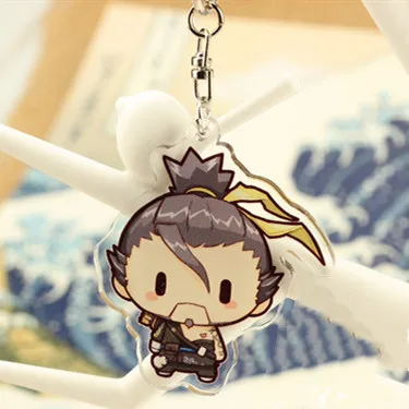 7 FPS Game Ow Keychain Fashion Overwatch D.va Hanzo Mei Tracer Reaper Figure Bag Pendants Car Key Chains Holder Keyrings Jewelry - Цвет: 7