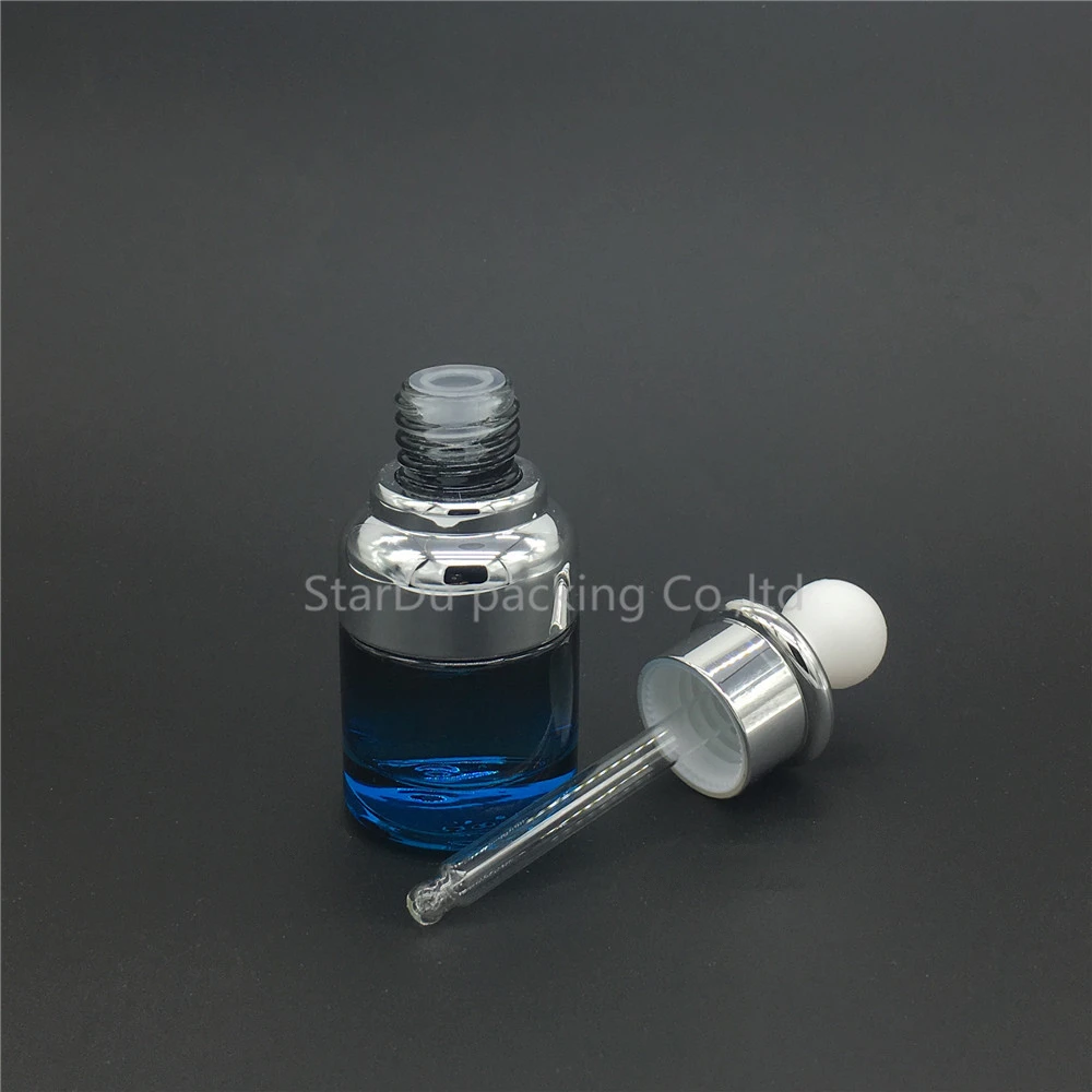 

200pcs/lot 30ml Glass Dropper Makeup Bottle Empty Cosmetic Perfume Liquid Glass Dispenser Refillable Bottle