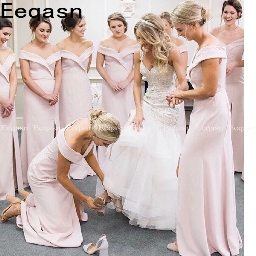 Новинка 2020 платье подружки невесты светильник розовое официальное с открытыми