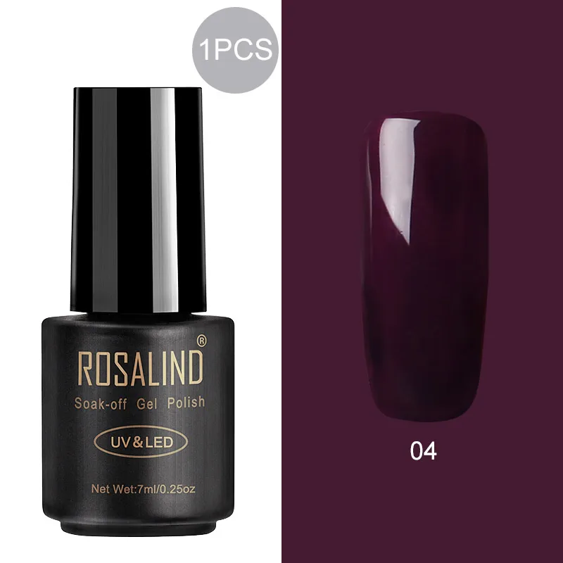 RA04 ROSALIND 7 мл Гель-лак для ногтей Набор для маникюра замочить белый праймер Полупостоянный УФ гель Гибридный лак - Цвет: RA04