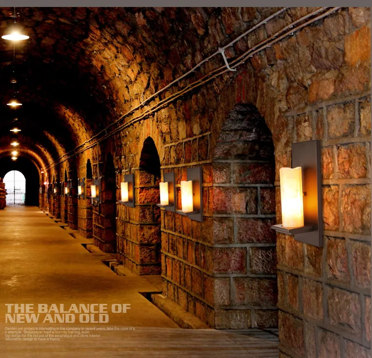 Винтажное бра Лодж Ретро железные Настенные светильники искусственный мрамор