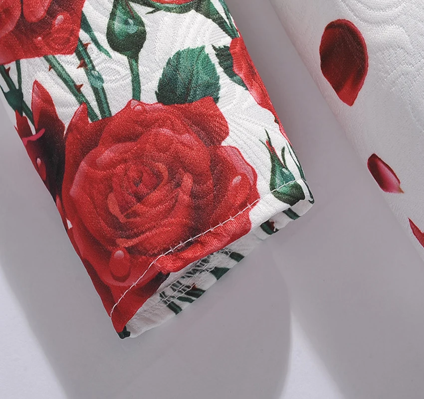 Детское платье с длинным рукавом принтом в виде Розы | Детская одежда и обувь