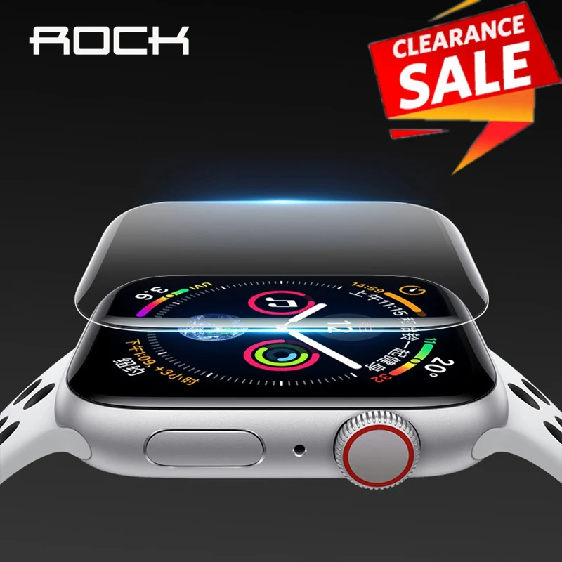 ROCK 2 шт/партия протектор экрана для Apple Watch 3 4 гидрогель полное покрытие Защитная