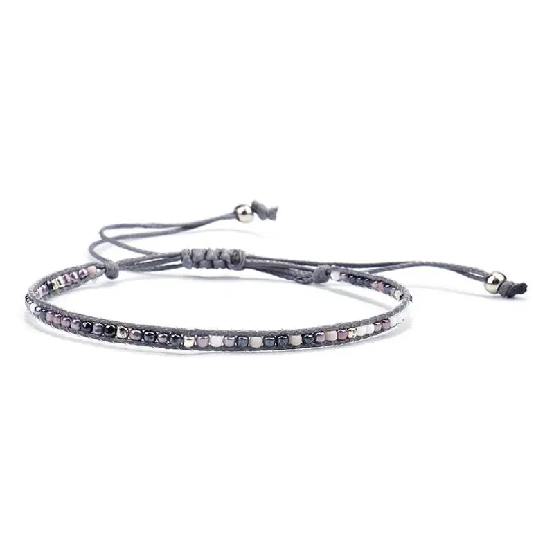 Bohemian Sead Beaded Wax Rope Handmade Braided Bracelet Woven Friendship Jewelry | Украшения и аксессуары