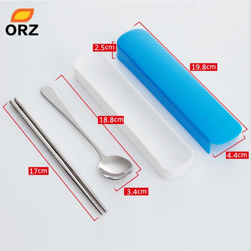 ORZ набор посуды с коробкой портативная ложка из нержавеющей стали и палочки для