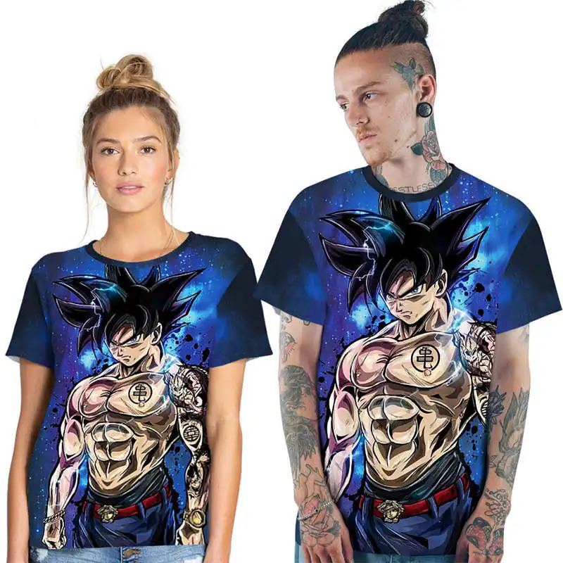 Аниме Dragon Ball Z футболка Super Saiyan Goku Dragonball унисекс все размеры забавные повседневные брендовые